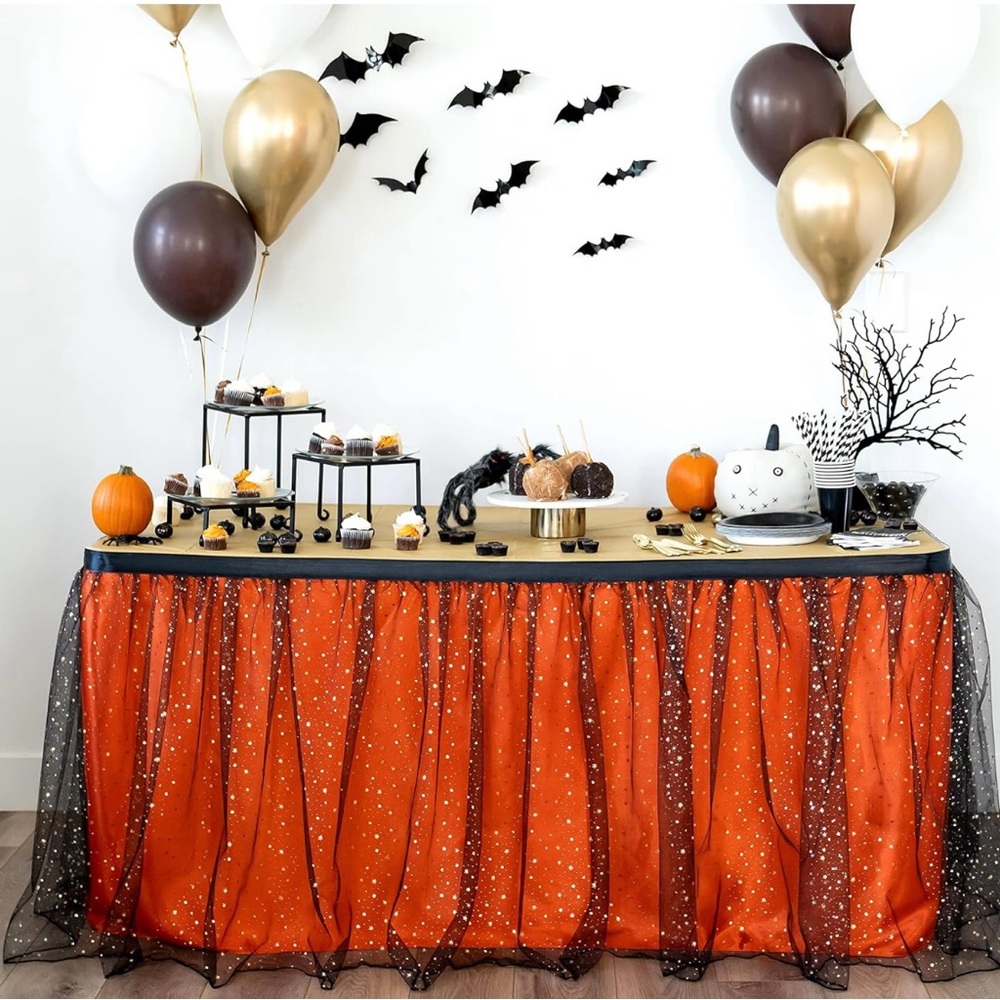 Halloween Tulle Table Skirt 🎃